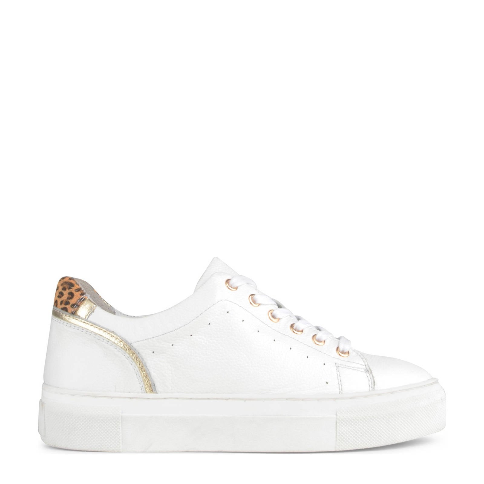 PS Poelman Titular leren plateau sneakers wit | wehkamp