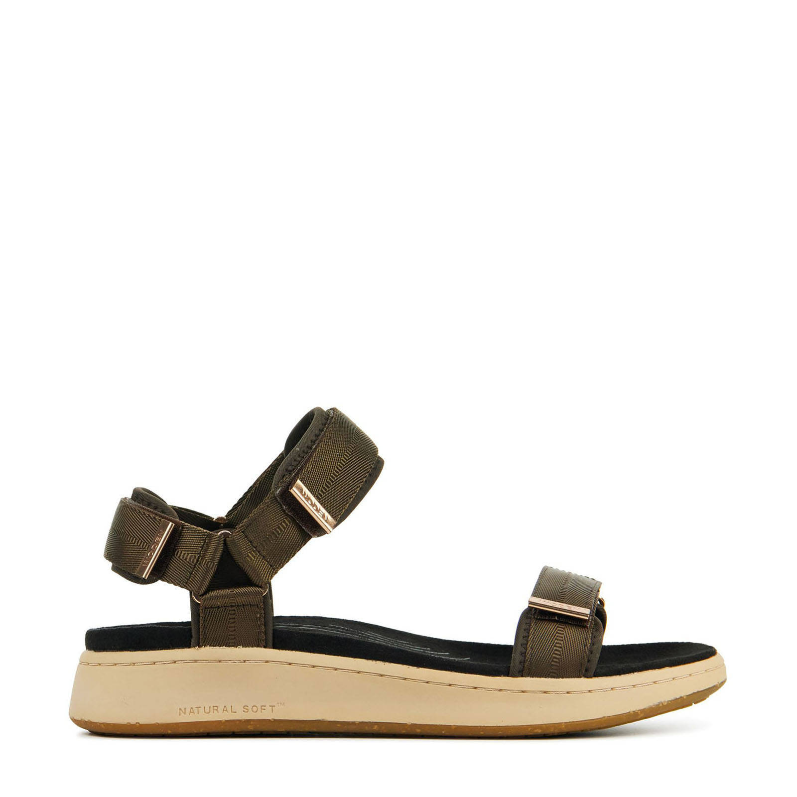 Woden Line sandalen bruin | wehkamp