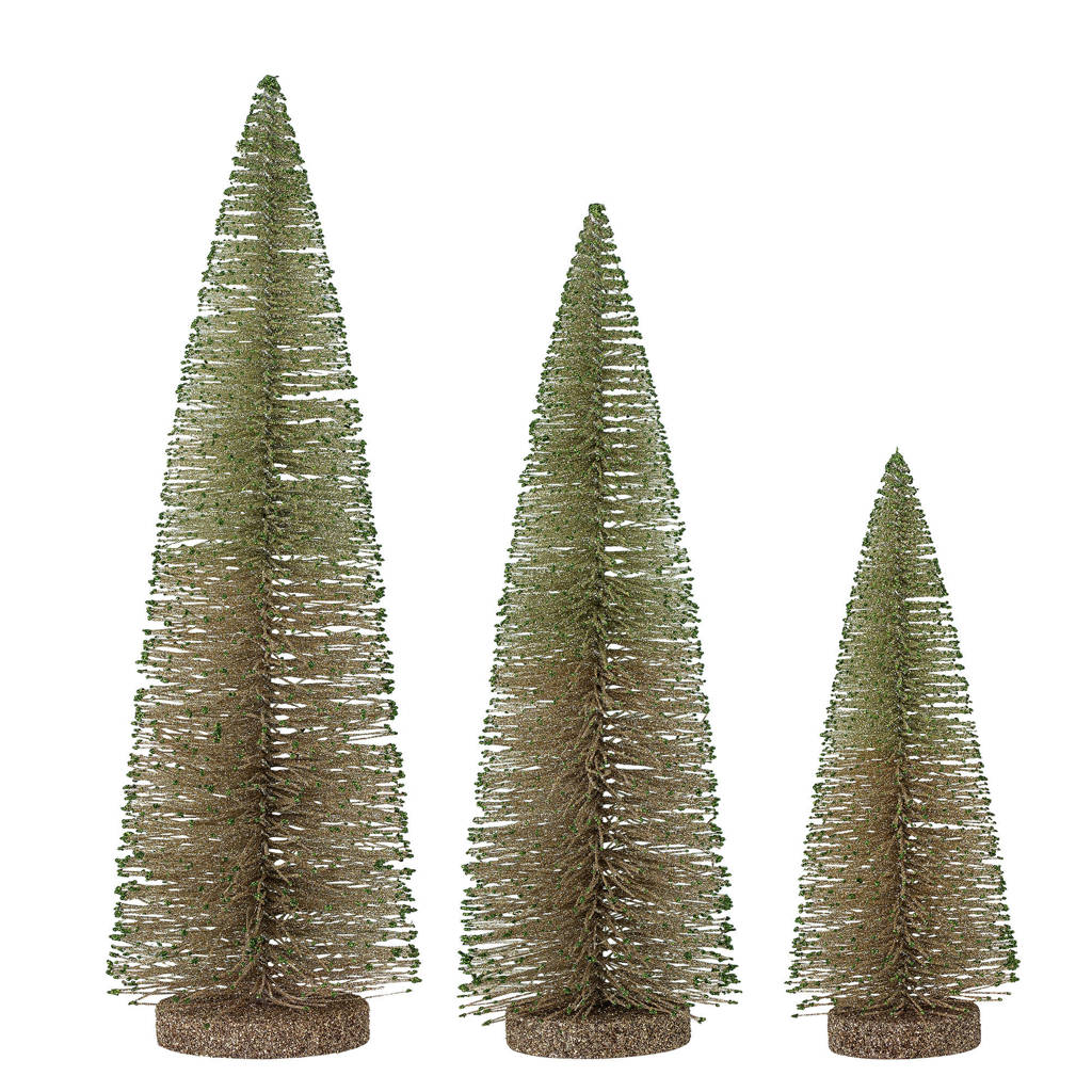 Bloomingville decoratieboom Qais (set van 3), Groen
