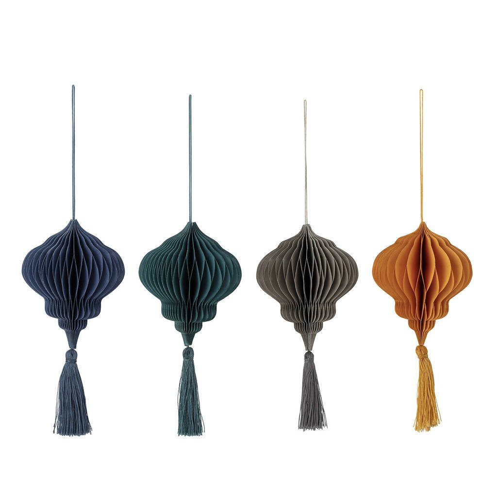 Bloomingville kersthanger Milay (set van 4), Multi