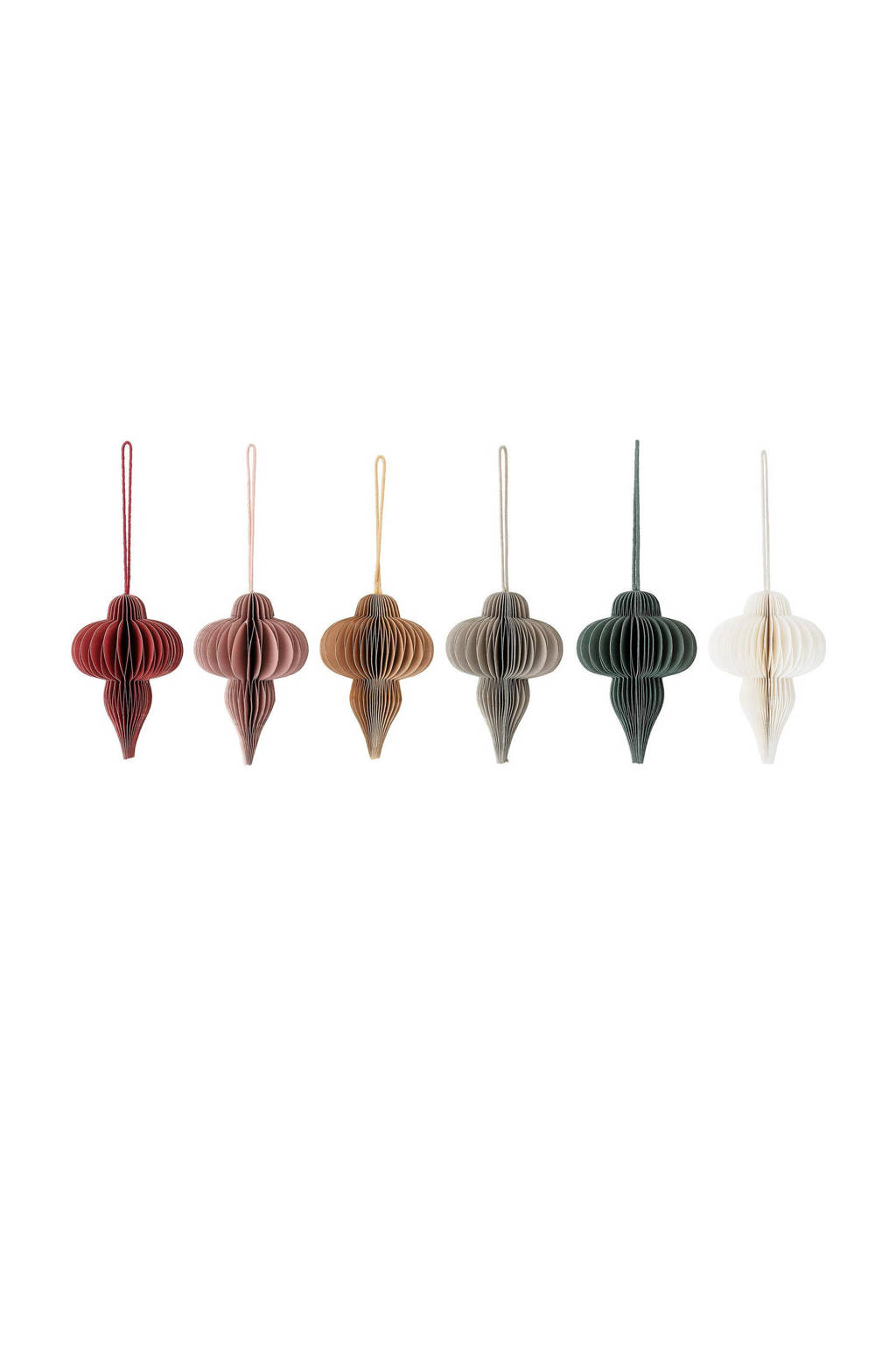 Bloomingville kersthanger Milay (set van 6), Multi
