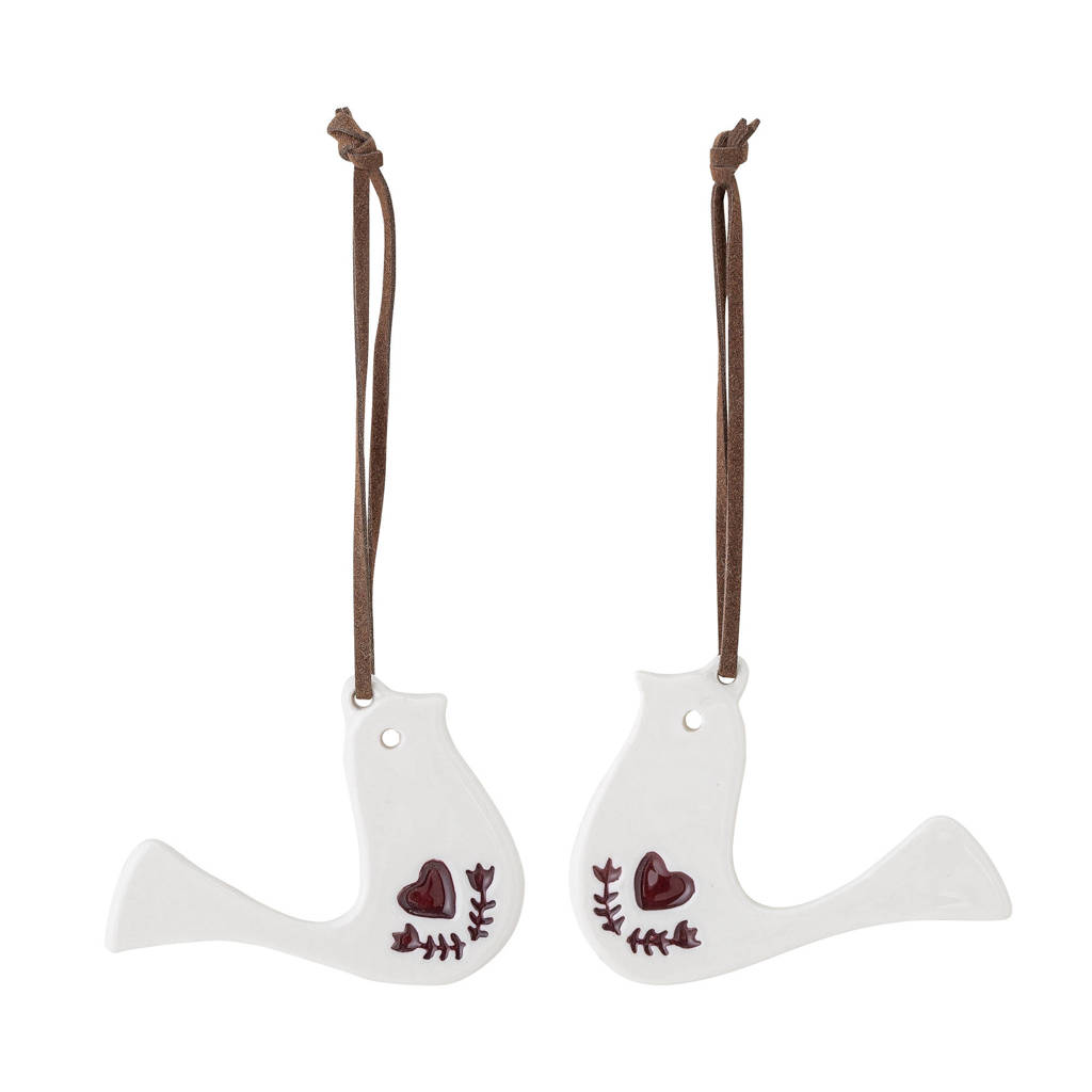 Bloomingville kersthanger Paulia (set van 2), Wit