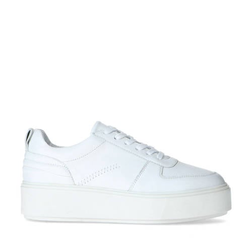 Sacha leren plateau sneakers wit afbeelding