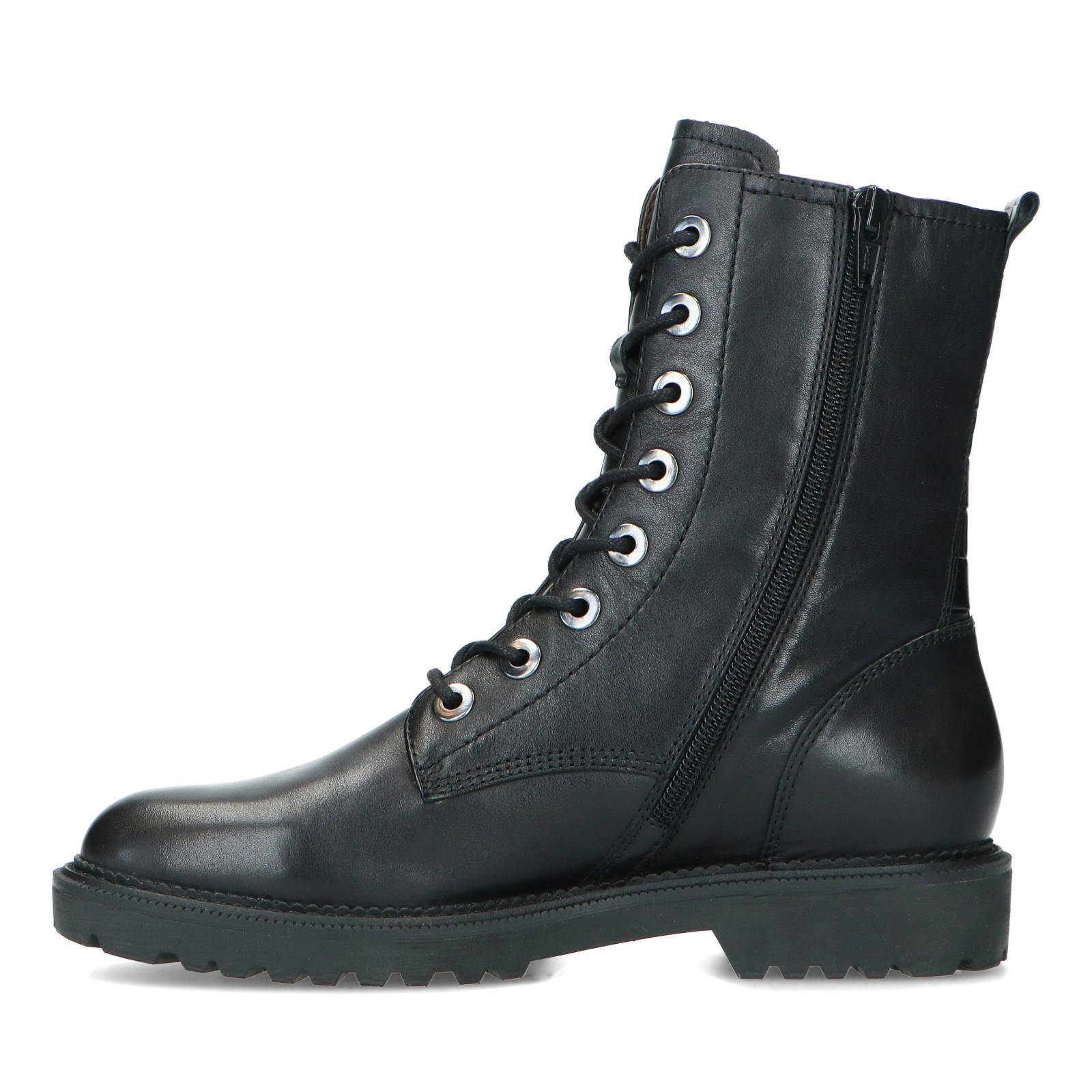 No Stress leren veterboots zwart | wehkamp
