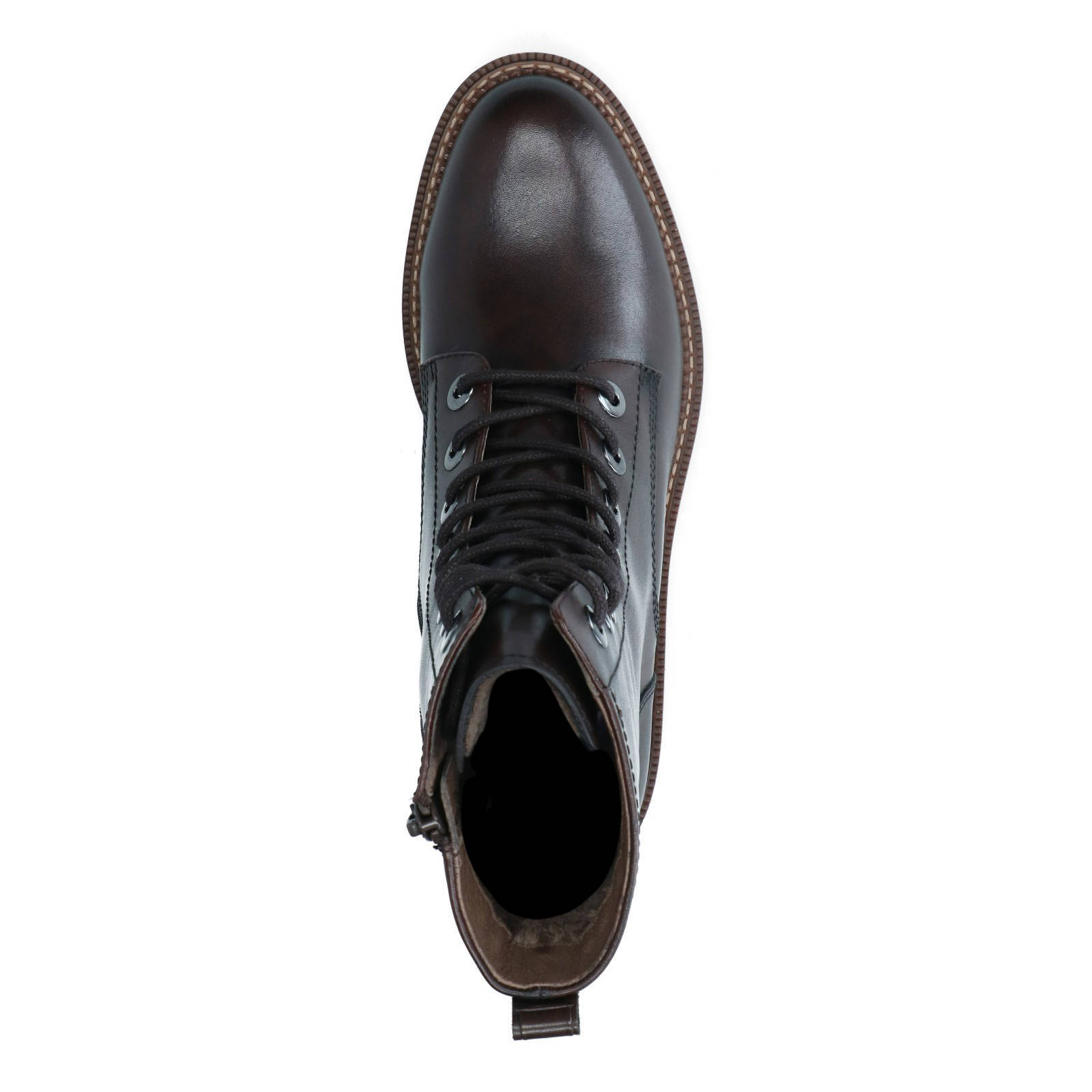 No Stress leren veterboots donkerbruin | wehkamp