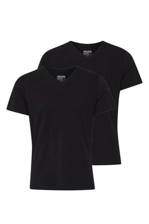 basic T-shirt (set van 2) zwart