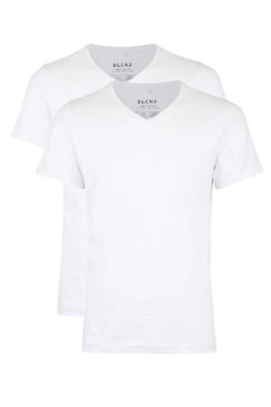 basic T-shirt (set van 2) wit
