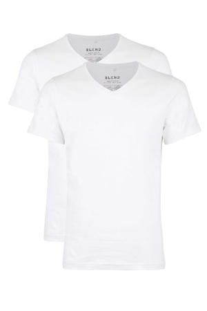basic T-shirt (set van 2) wit