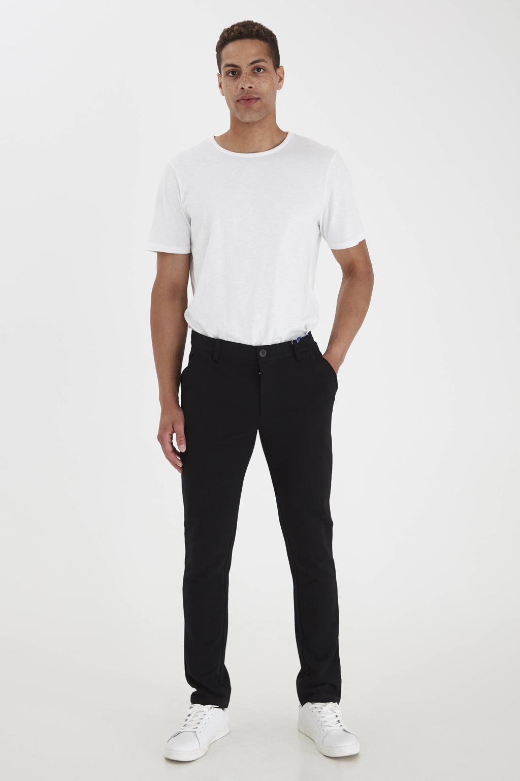 Blend slim fit chino zwart