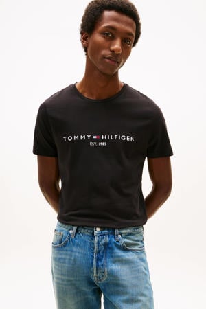 T-shirt van katoen zwart