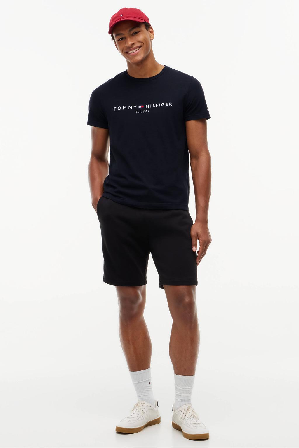 Tommy Hilfiger T-shirt van katoen zwart