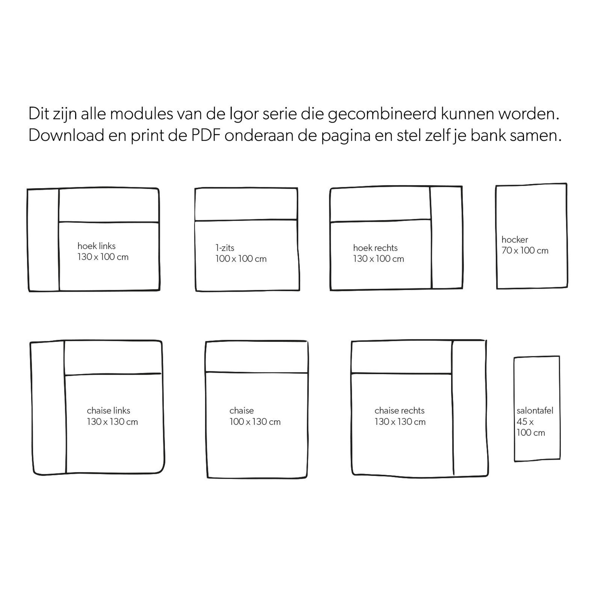 Wehkamp Home hocker (modulair) Igor - Afbeelding 4