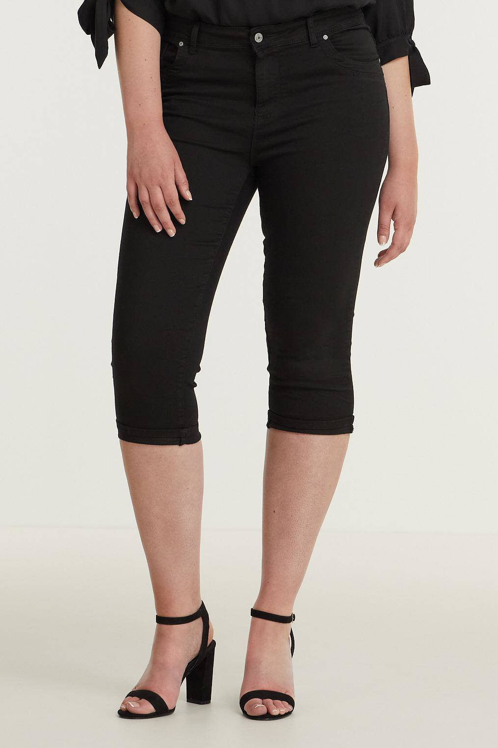 Zwarte capri joggingbroek met bies van Gemma Ricceri