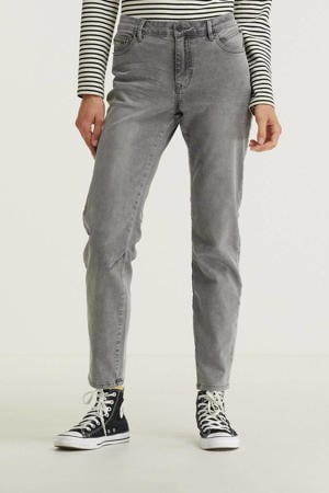 high waist regular fit jeans grey denim