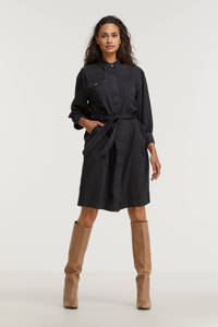Summum Woman spijker blousejurk, Zwart denim