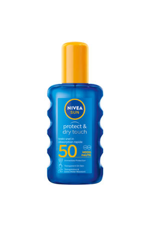 protect & dry touch transparante zonnespray SPF 50 - 200 ml