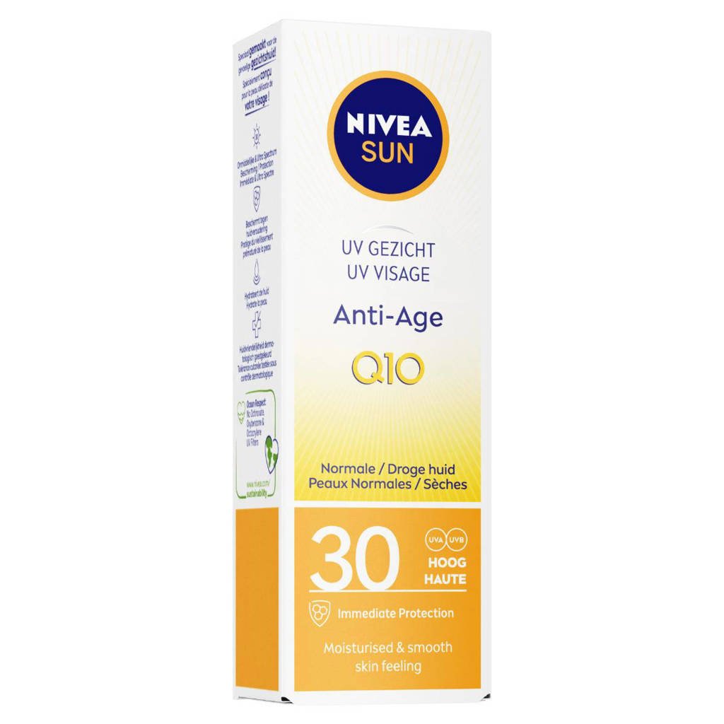 NIVEA SUN gezicht anti-age Q10 SPF 30 - 50 ml | wehkamp