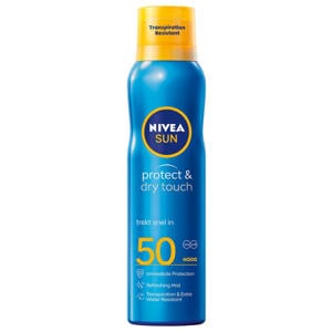 Wehkamp NIVEA SUN protect & dry touch verfrissende vernevelende spray SPF 50 - 200 ml aanbieding