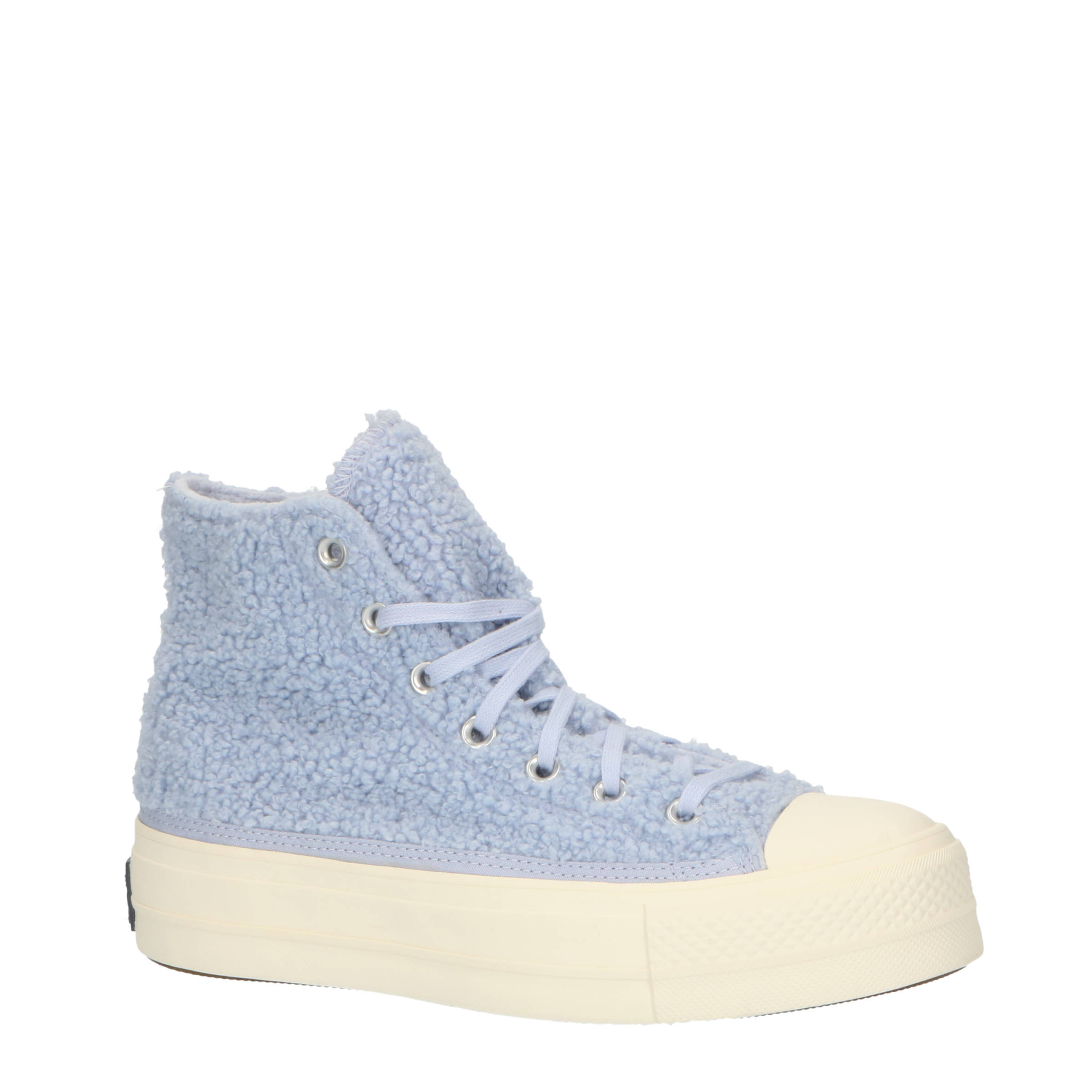 Converse Chuck Tayler All Star Sherpa Platform sneakers lichtblauw/wit |  wehkamp
