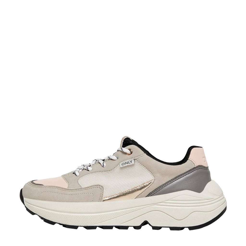 ONLY ONLSYLVIE-3  chunky sneakers grijs/beige, Grijs/beige