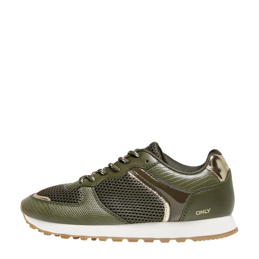 ONLY ONLSAHEL-7 sneakers olijfgroen, olijfgroen/goud