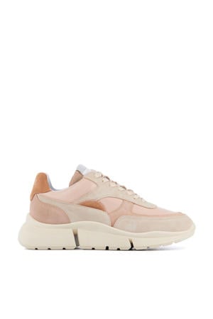 12664  suède chunky sneakers roze/beige