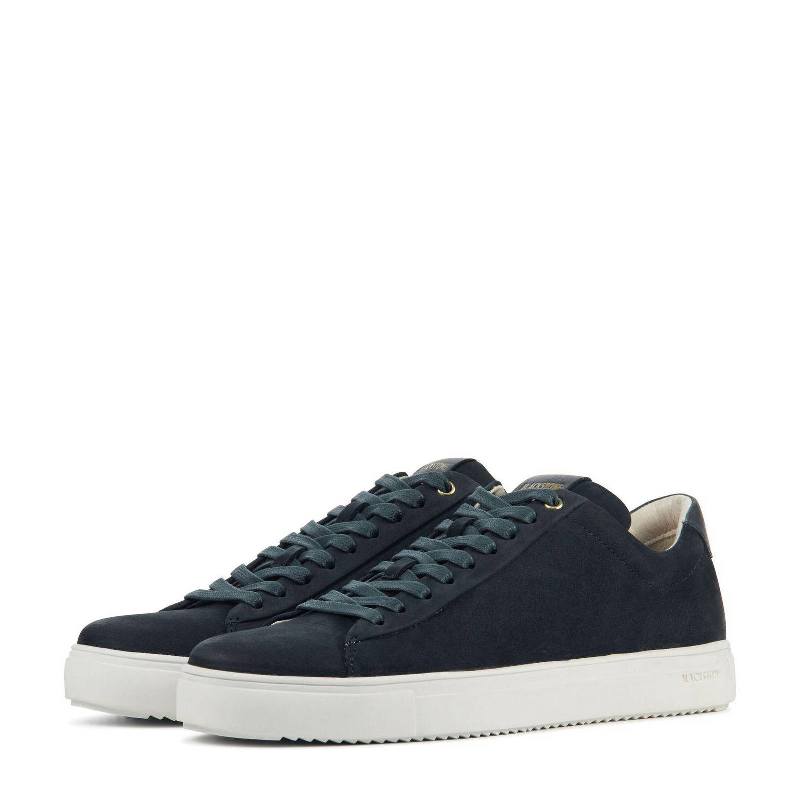 Blackstone Heren Sneakers Blauw nub sneaker | Van den Assem