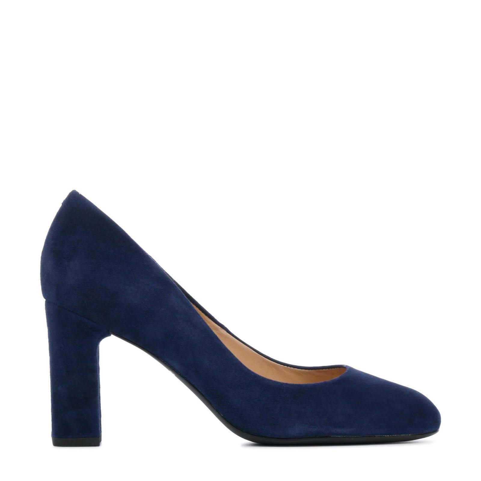 Unisa Umis Sue suède pumps donkerblauw | wehkamp