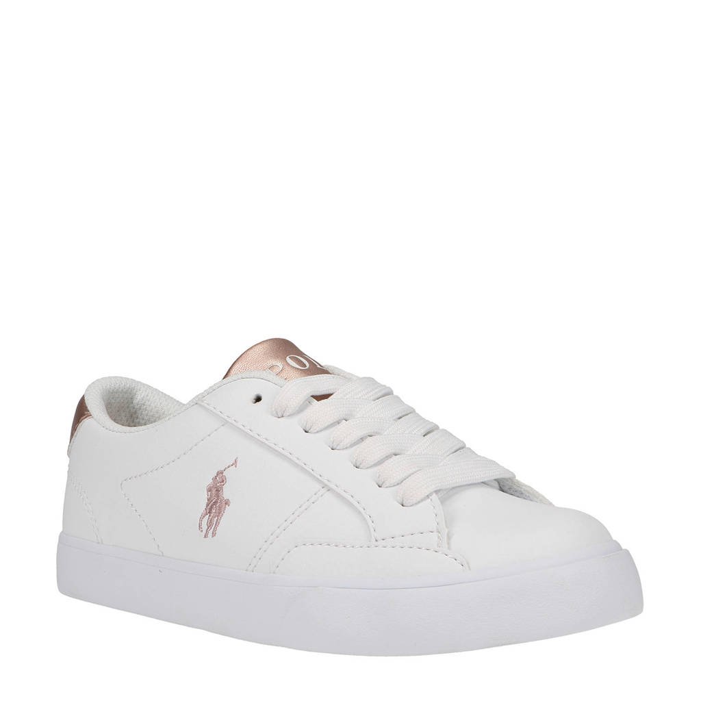 POLO Ralph Lauren Theron IV sneakers wit/roségoud, Wit/roségoud