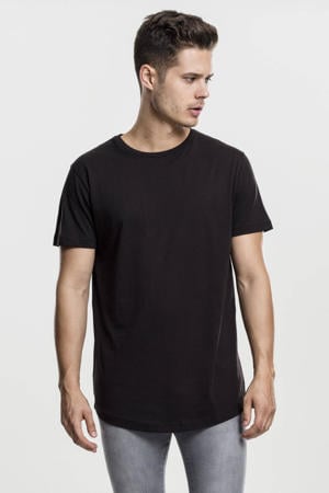 long-fit T-shirt zwart
