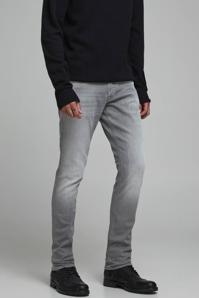 JACK & JONES JEANS INTELLIGENCE slim fit jeans Glenn Original grijs