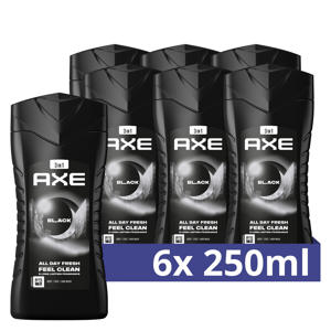 Black 3-in-1 douchegel - 6 x 250 ml