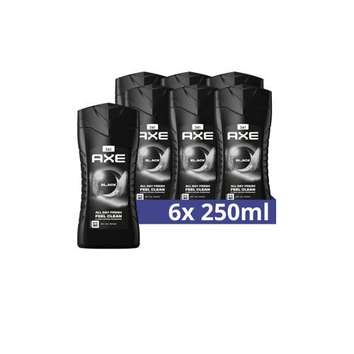 Wehkamp Axe Black 3-in-1 douchegel - 6 x 250 ml aanbieding