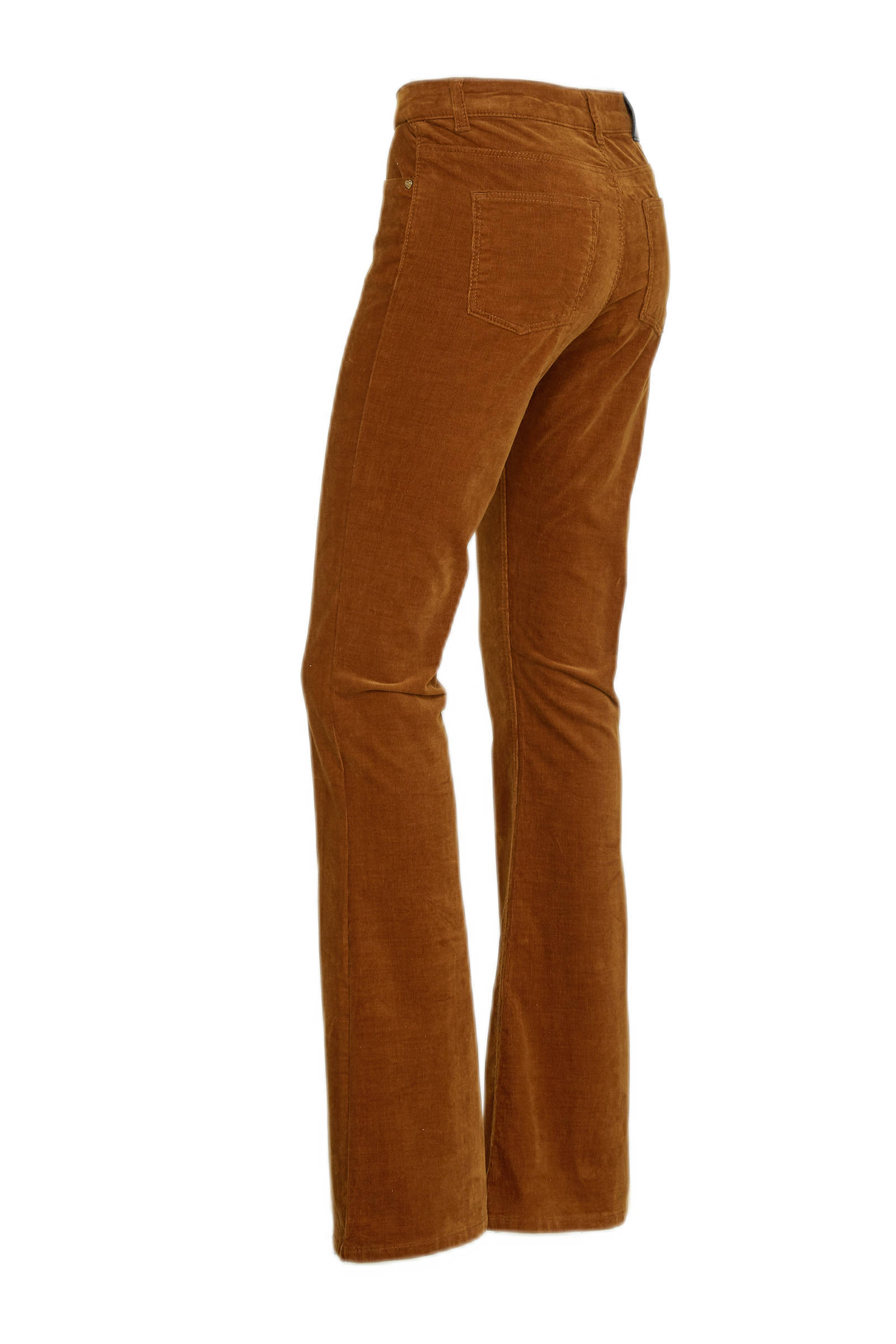 Fabienne Chapot corduroy flared broek Eva met borduursels cognac | wehkamp