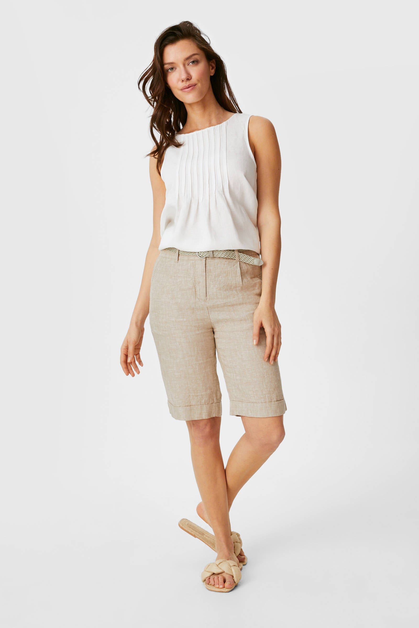 Stitch \u0026 Soul broek / shorts Bermuda in beige 736693