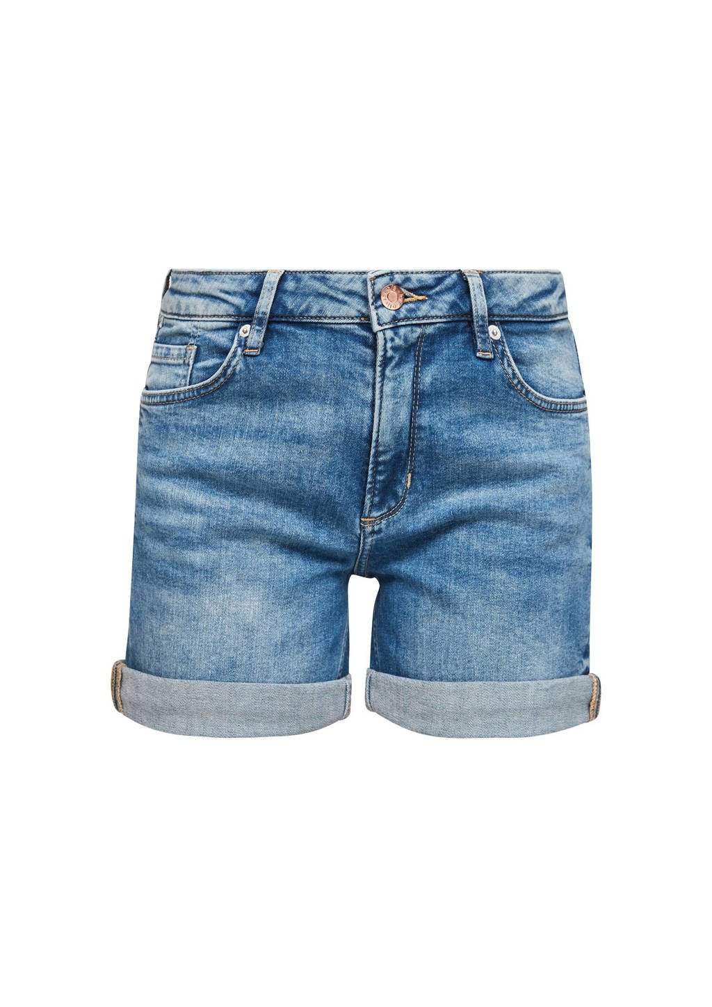 Q/S designed by slim fit jeans short blauw, Blauw