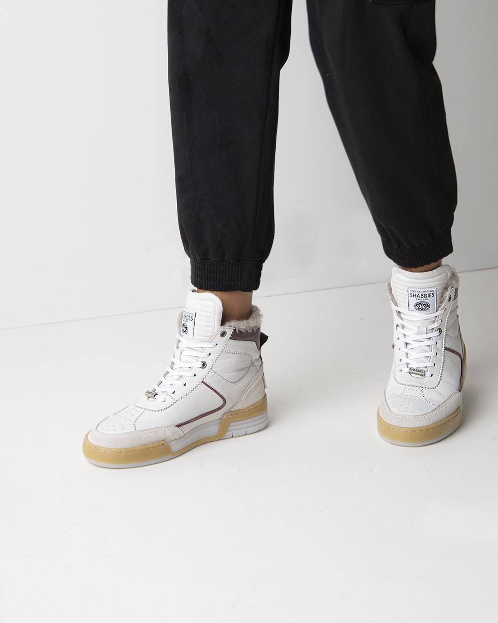 Beige SHABBIES Hoge sneaker 102020072 | Omoda