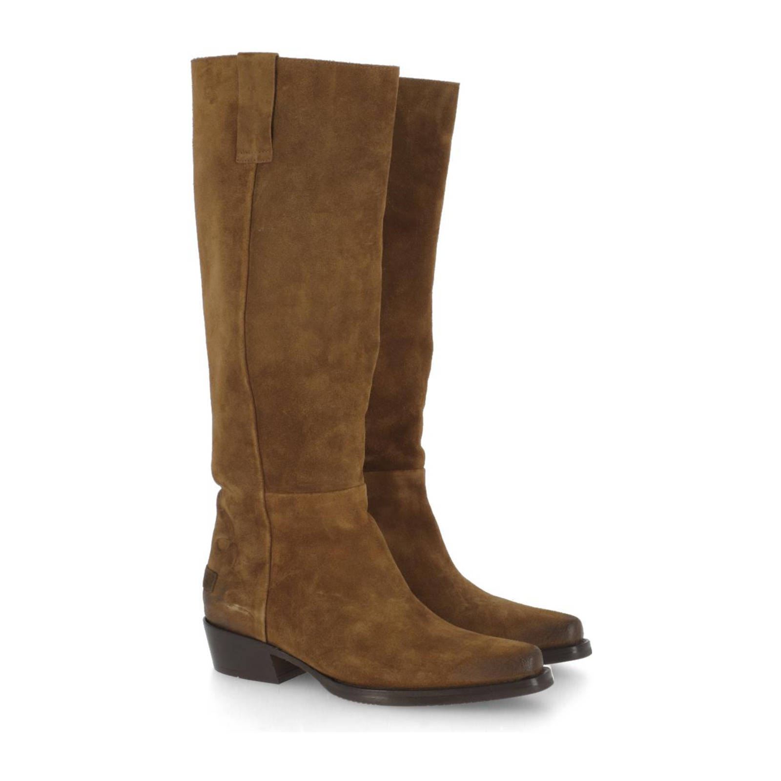 Shabbies Amsterdam Lucas suède laarzen bruin | wehkamp