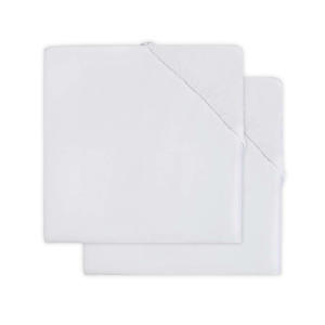 katoenen hoeslaken wieg 40x80/90 cm - wit (set van 2)