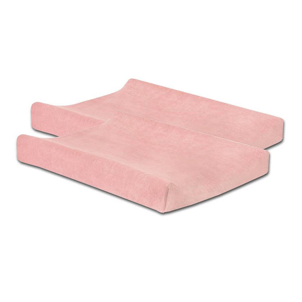 Jollein aankleedkussenhoes badstof - set van 2 50x70cm soft pink, Roze