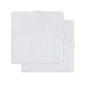 katoenen molton ledikant 60x120cm - wit (set van 2)