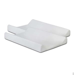 aankleedkussenhoes badstof - 50x70cm wit (set van 2)