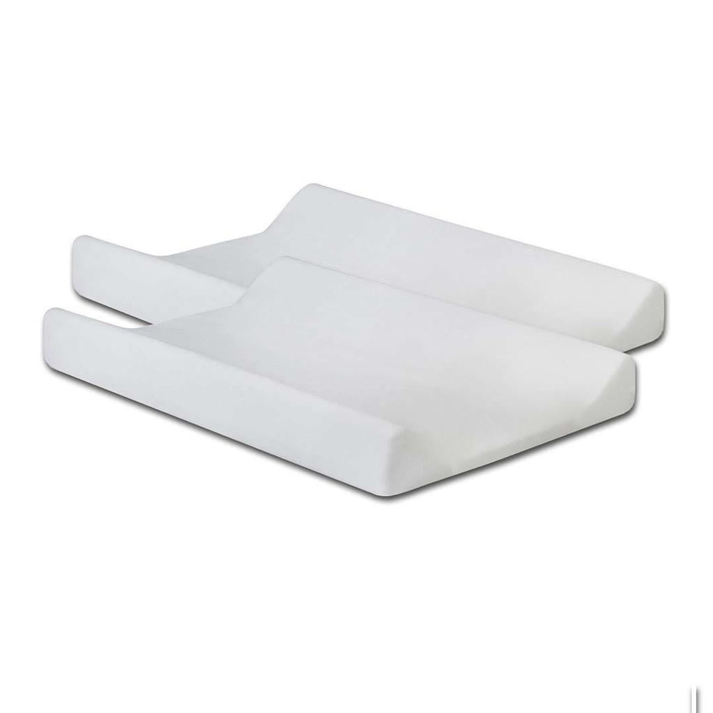 Jollein aankleedkussenhoes badstof - 50x70cm wit (set van 2)