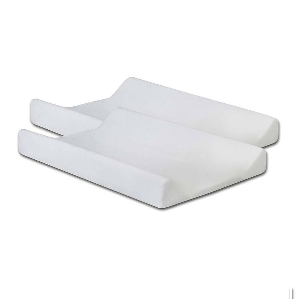 Jollein aankleedkussenhoes badstof - set van 2 50x70cm wit, Wit
