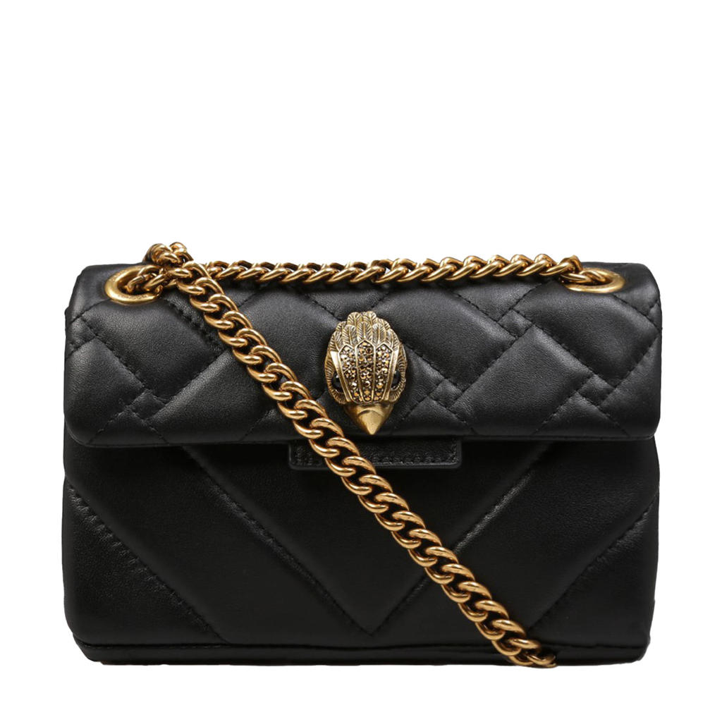 Kurt Geiger leren crossbody tas Mini Kensington zwart
