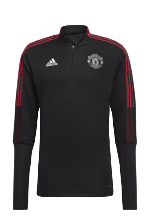 Senior Manchester United voetbalsweater training zwart/rood