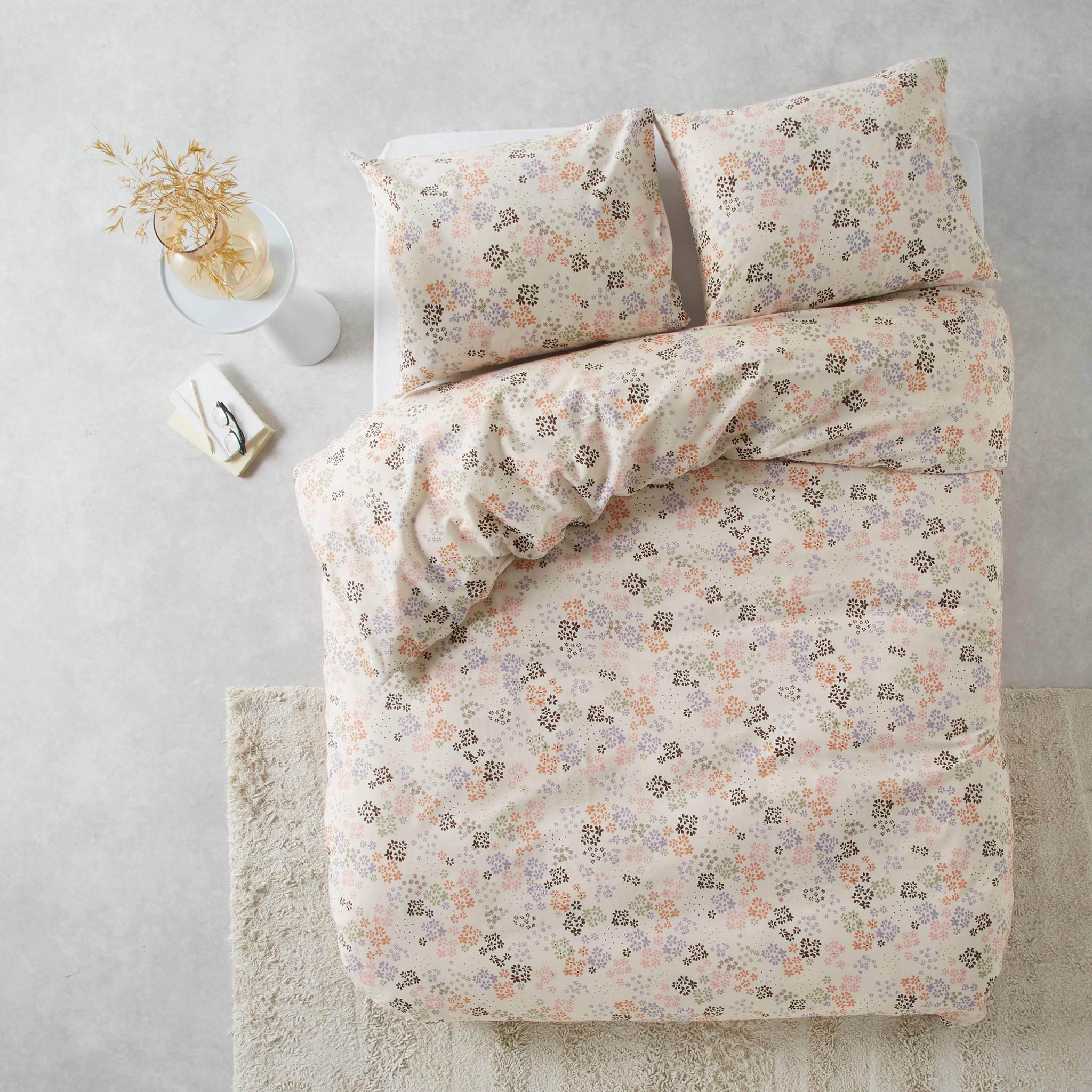 wehkamp home katoenen dekbedovertrek Flowerfield 2 persoons wehkamp