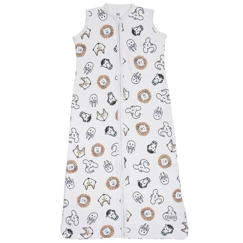 Meyco baby zomer slaapzak Animal wit/beige/zwart afbeelding