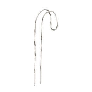 rhodium plated oorbel Thunder Threader