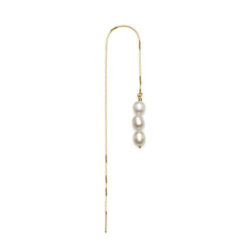 Abrazi gold plated oorbel Moon Threader afbeelding